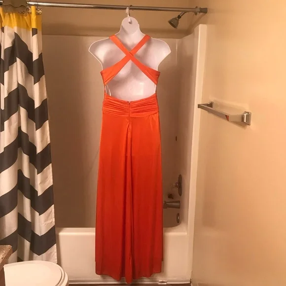 Orange cross back dress - Picture 2 of 7
